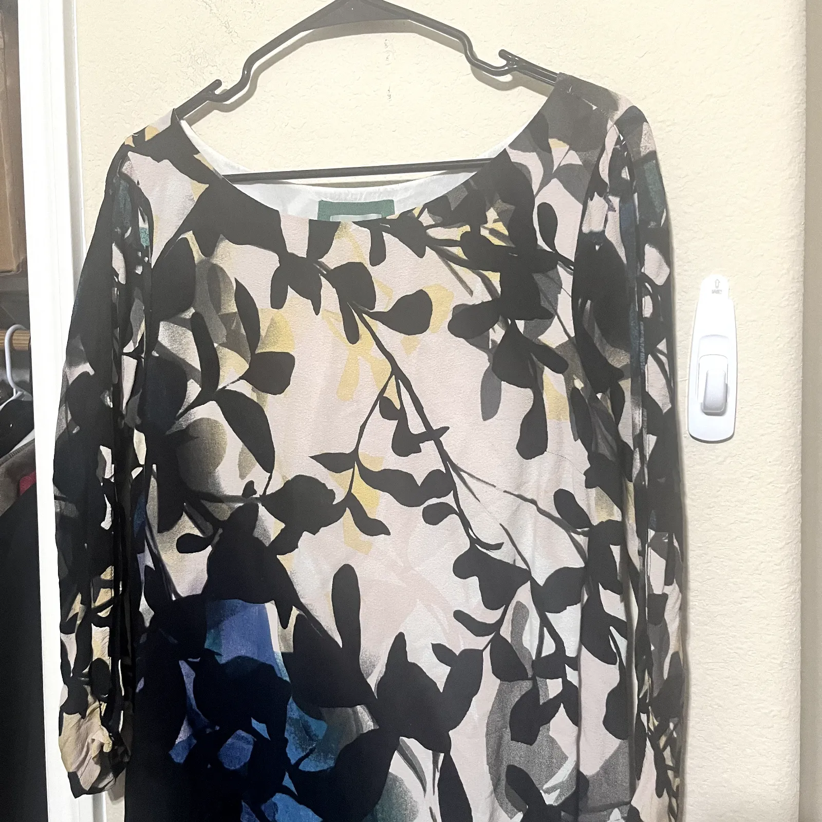 Maeve Anthropologie Shift Dress Womens sz M Shaded Garden long sleeve black Size M - Image 4