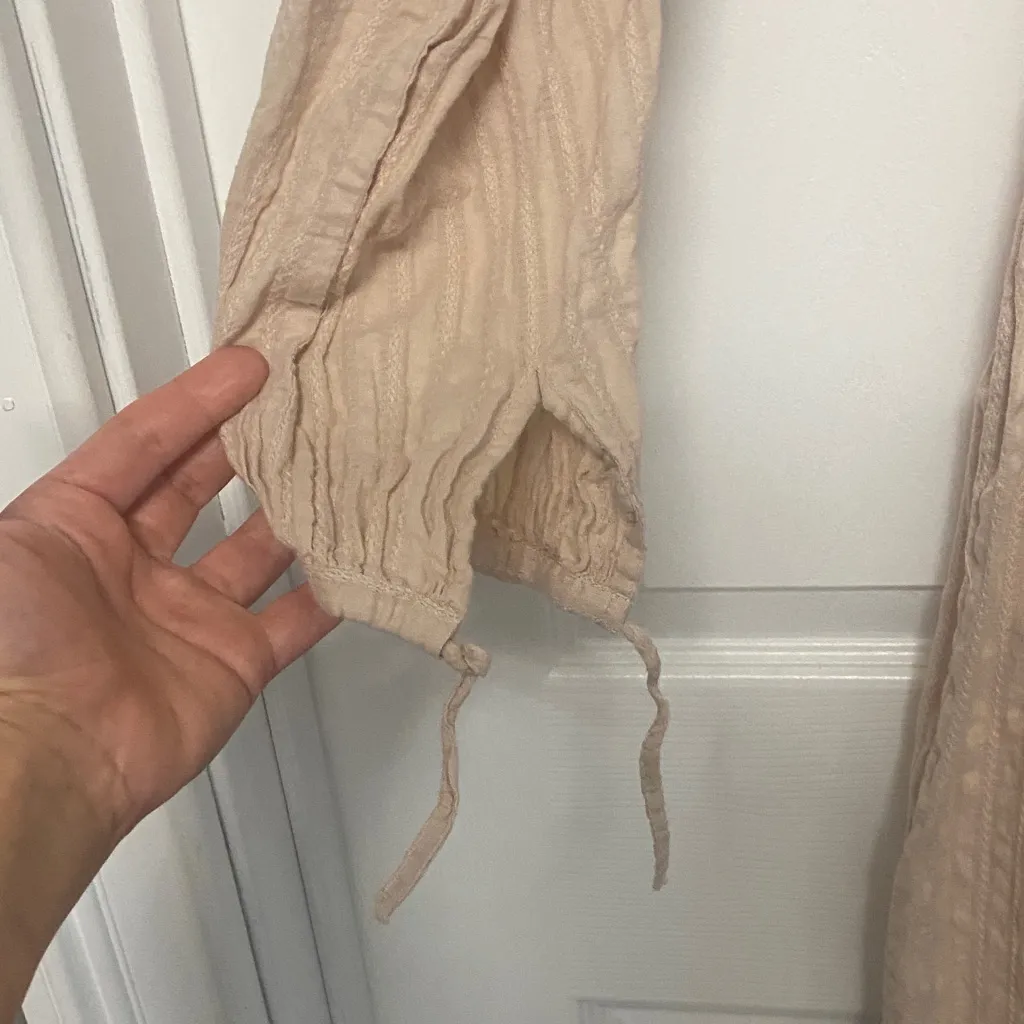 ASOS Beige Long Sleeve Dress with Red and Pink Floral Embroidery - Image 5