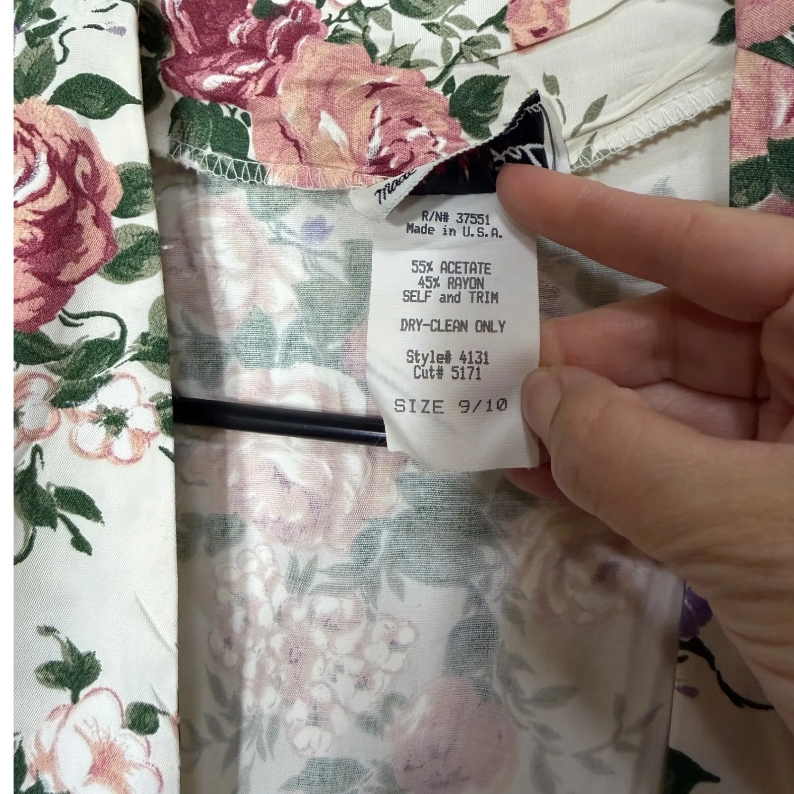 Vintage L.A. Girl Floral Print Blazer & Short Set Women's Size 9/10 White - Image 11