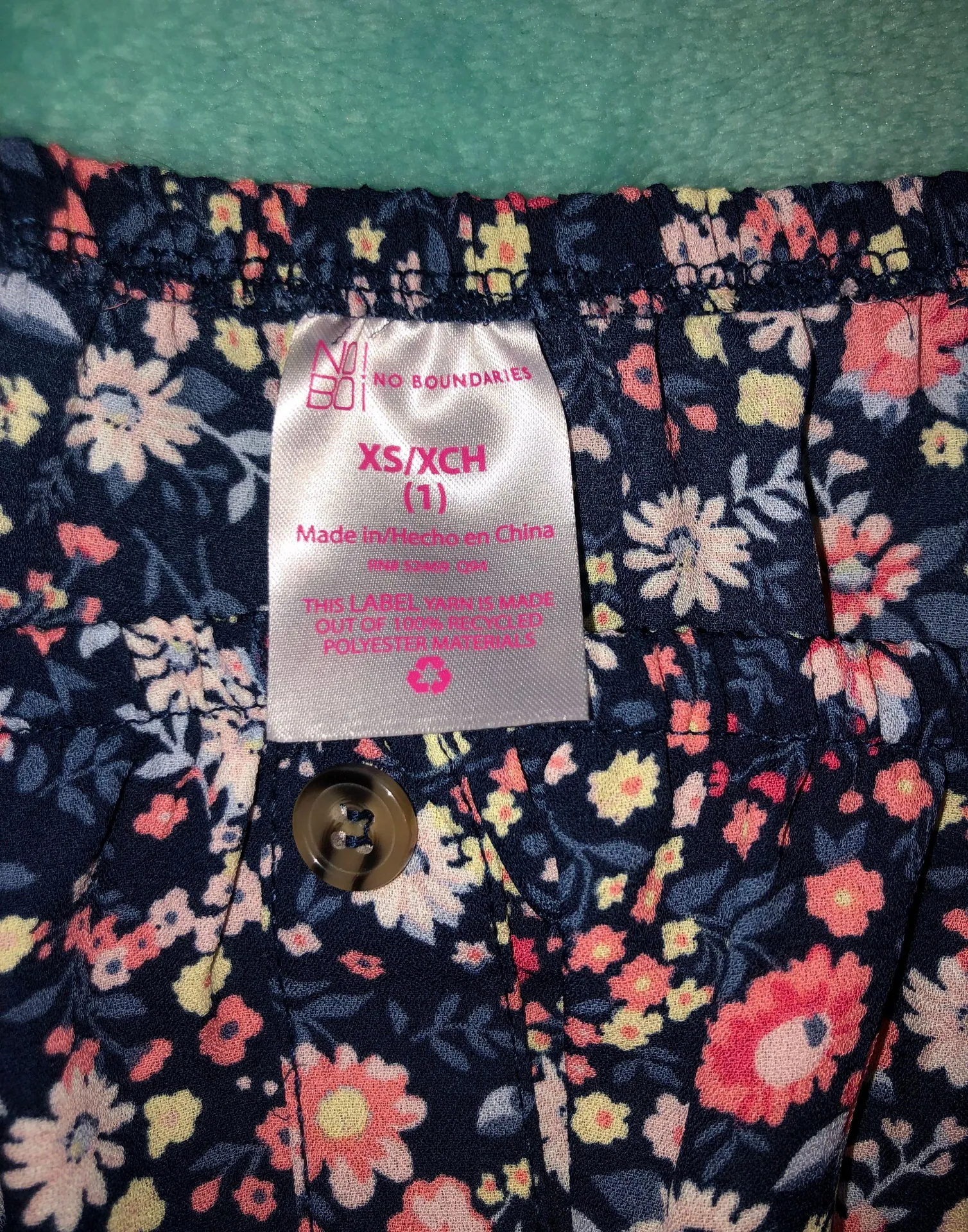 Floral Off The Shoulder Shirt Multi Size XS - Image 3