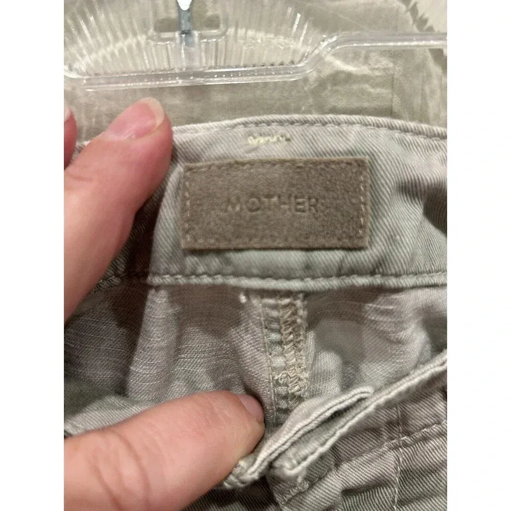 Mother The Shaker Chop Crop Fray Straight Leg Camo Pants Desert Print Size 28‎ - Image 9