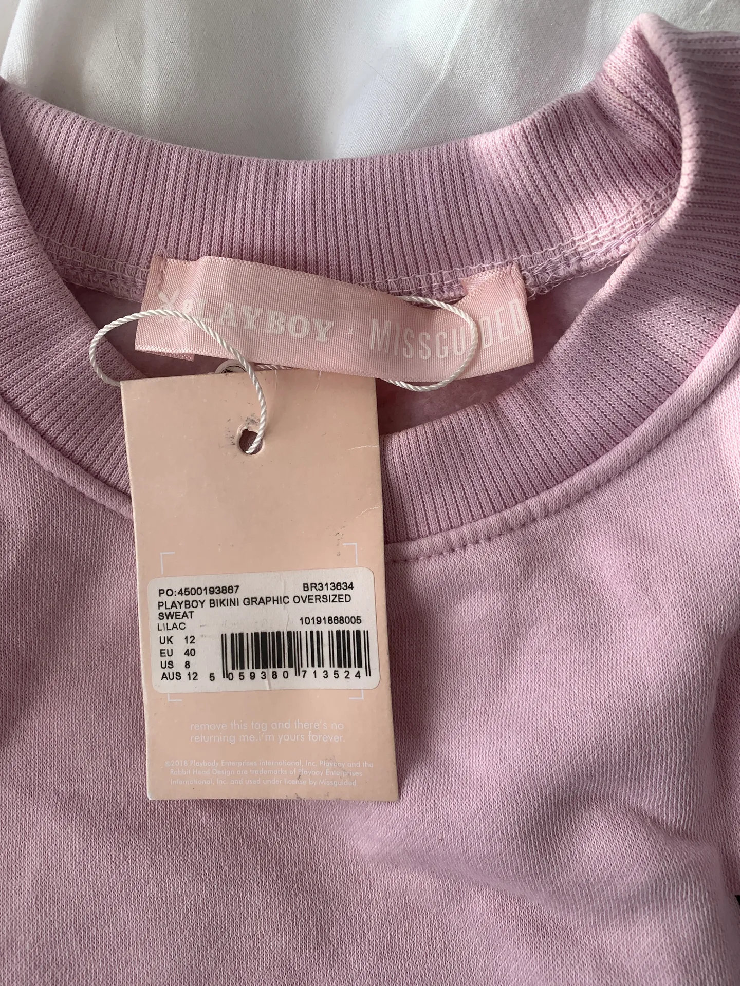 Playboy NWT Pink  Crewneck - Image 3
