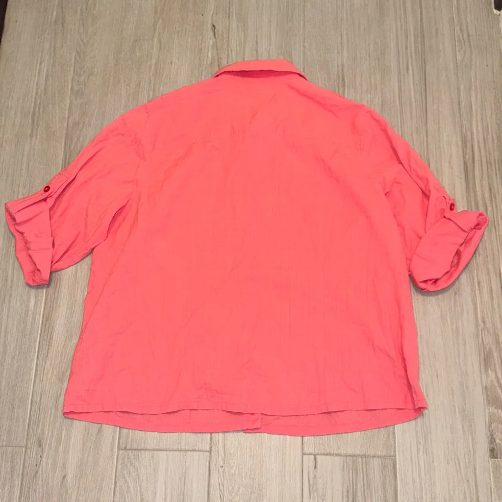 Karen Scott Cotton Button-Up Shirt - Image 3