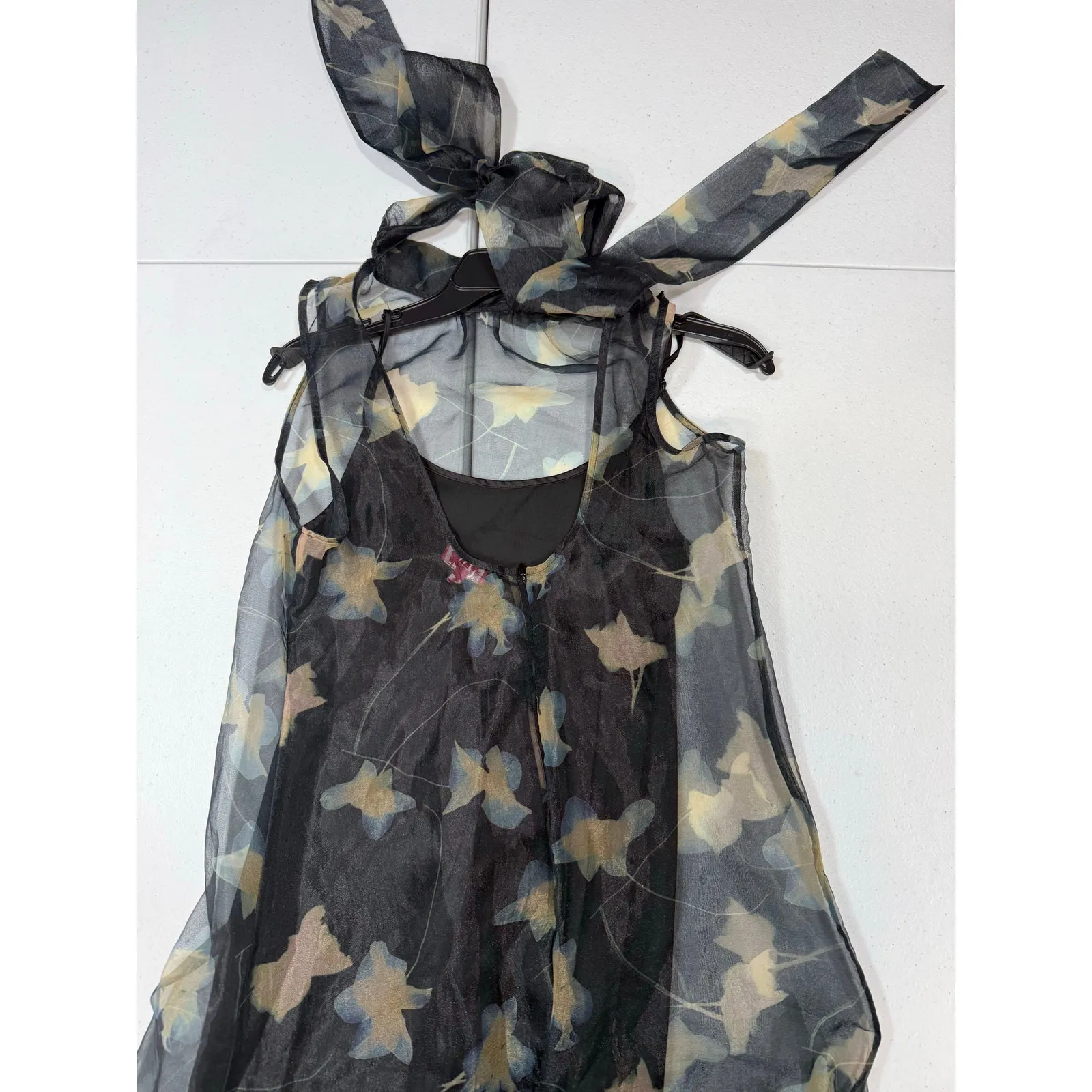 Staud ALBEE DRESS BOTANICAL
SHADOWS sheer maxi dress Small - Image 9