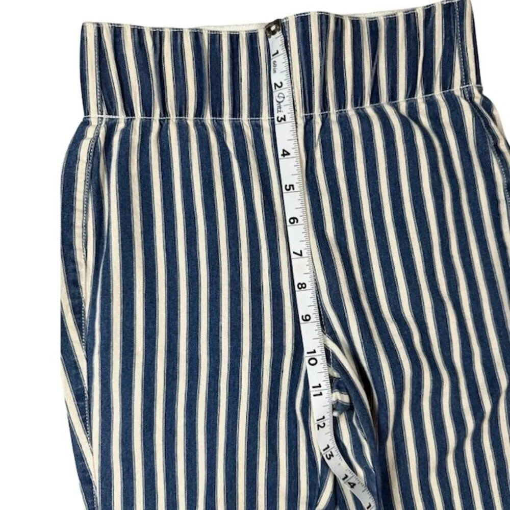 Show Me Your Mumu Womens Berkeley Bell Bottoms Striped Raw Hem Blue Size XS - Image 13