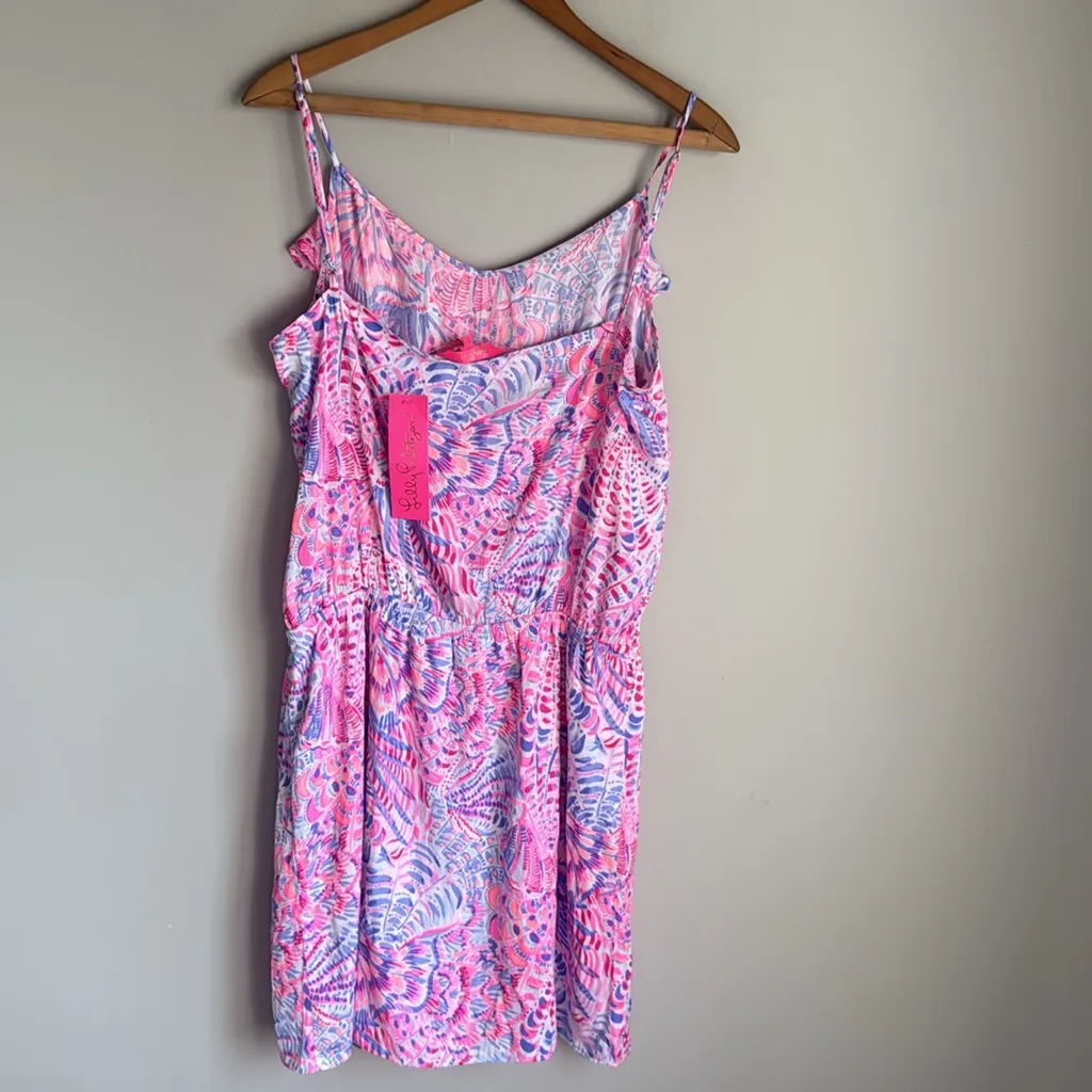 NEW Lilly Pulitzer Zana Skort Romper - Raz Berry Sea You Soon Large - Image 5
