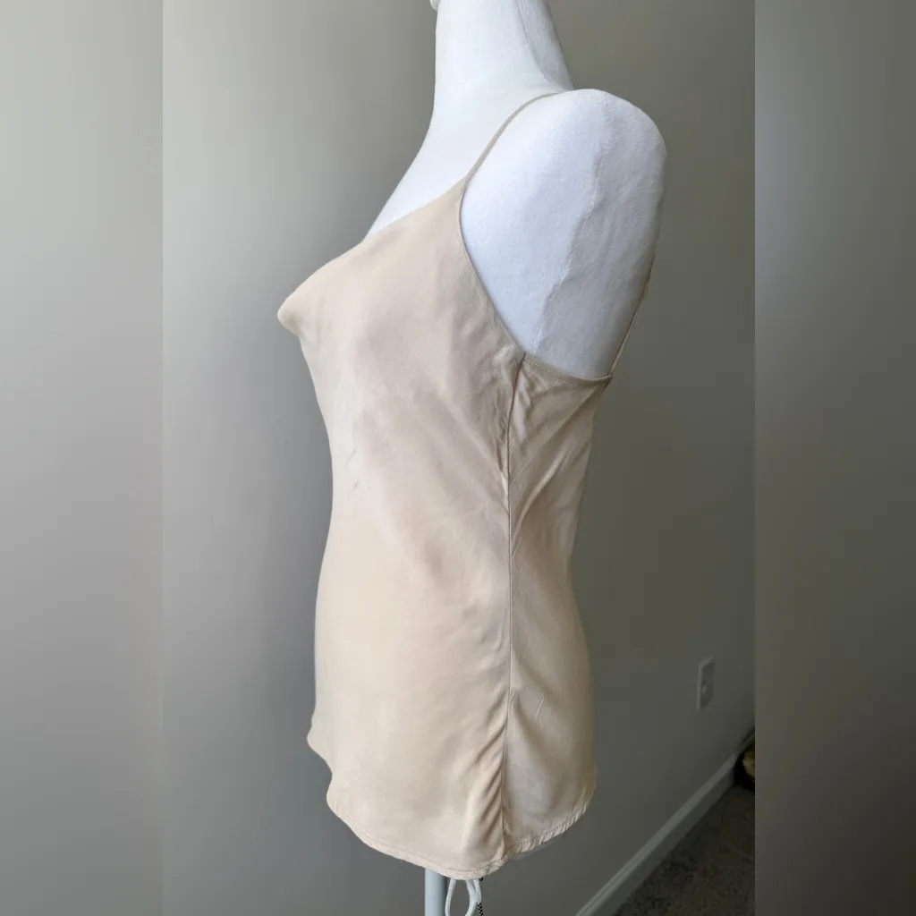 Used in Great Condition Zara Cream Satin Cowl Neck Camisole - Image 6