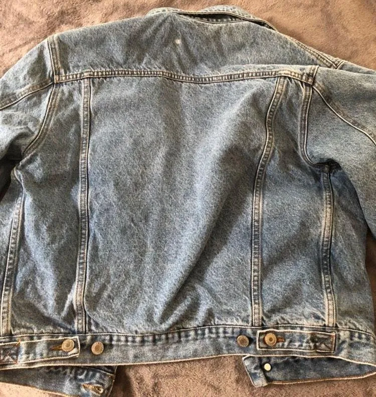 Brandy Melville Oversized Denim Jacket With Red Lining - Image 3