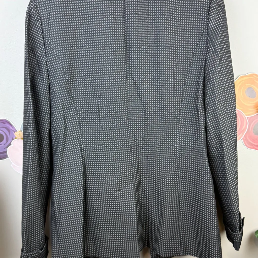 Halogen  Relaxed One Button Patterned Blazer - Size - 4 - Image 3