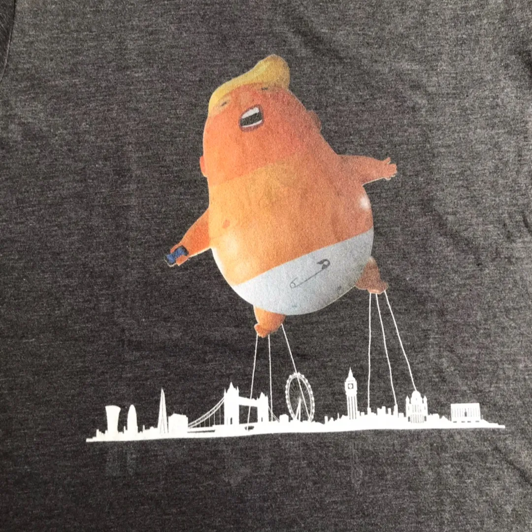 Funny Trump Tee Shirt Gray Size M - Image 2