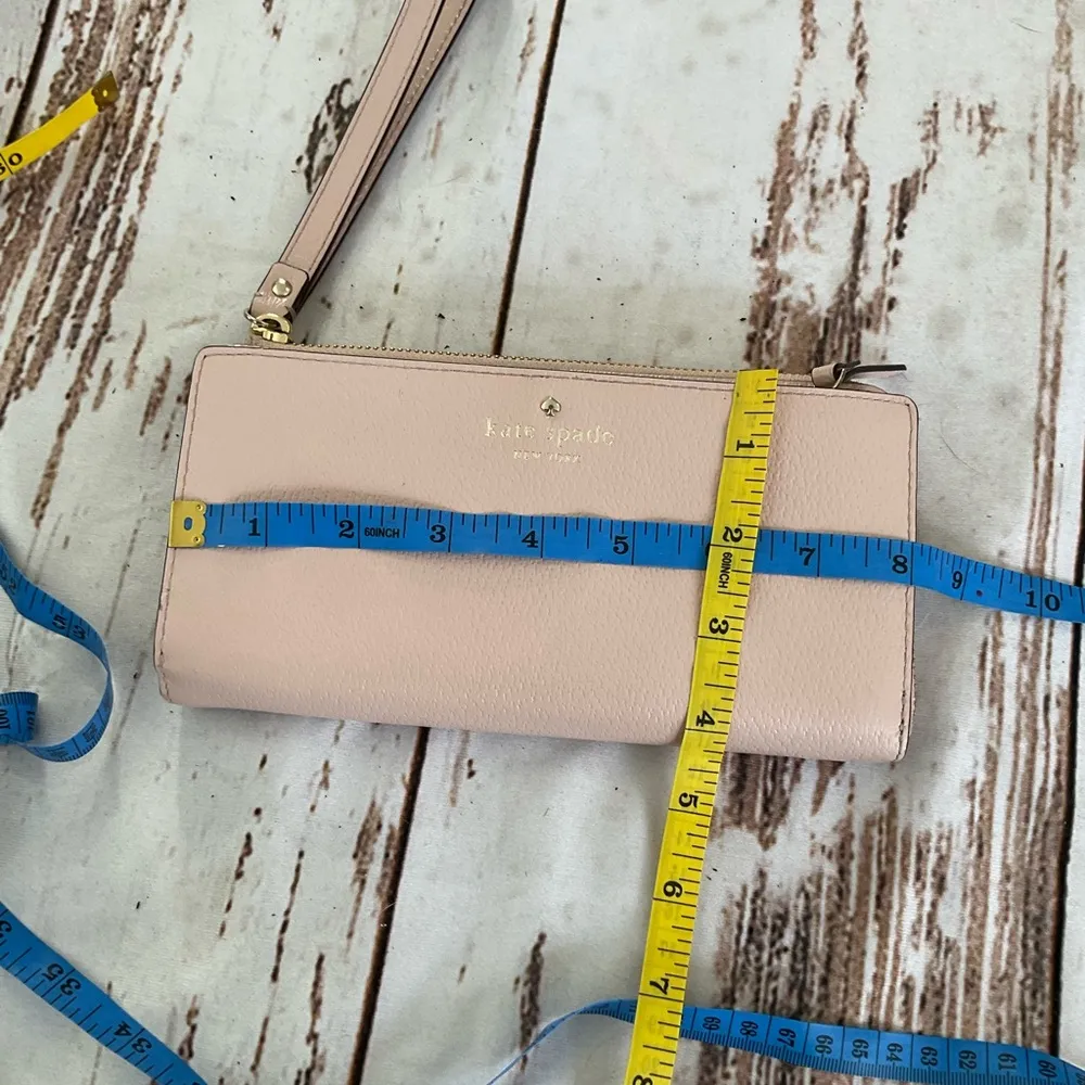 KATE SPADE BLUSH PINK LARGE WRISTLET WALLET - Image 5