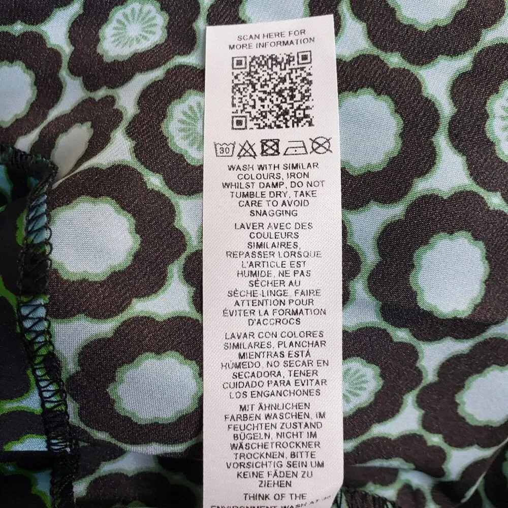 Topshop Womens 10 Floral Tile Print Ruched Camisole NEW - Image 10