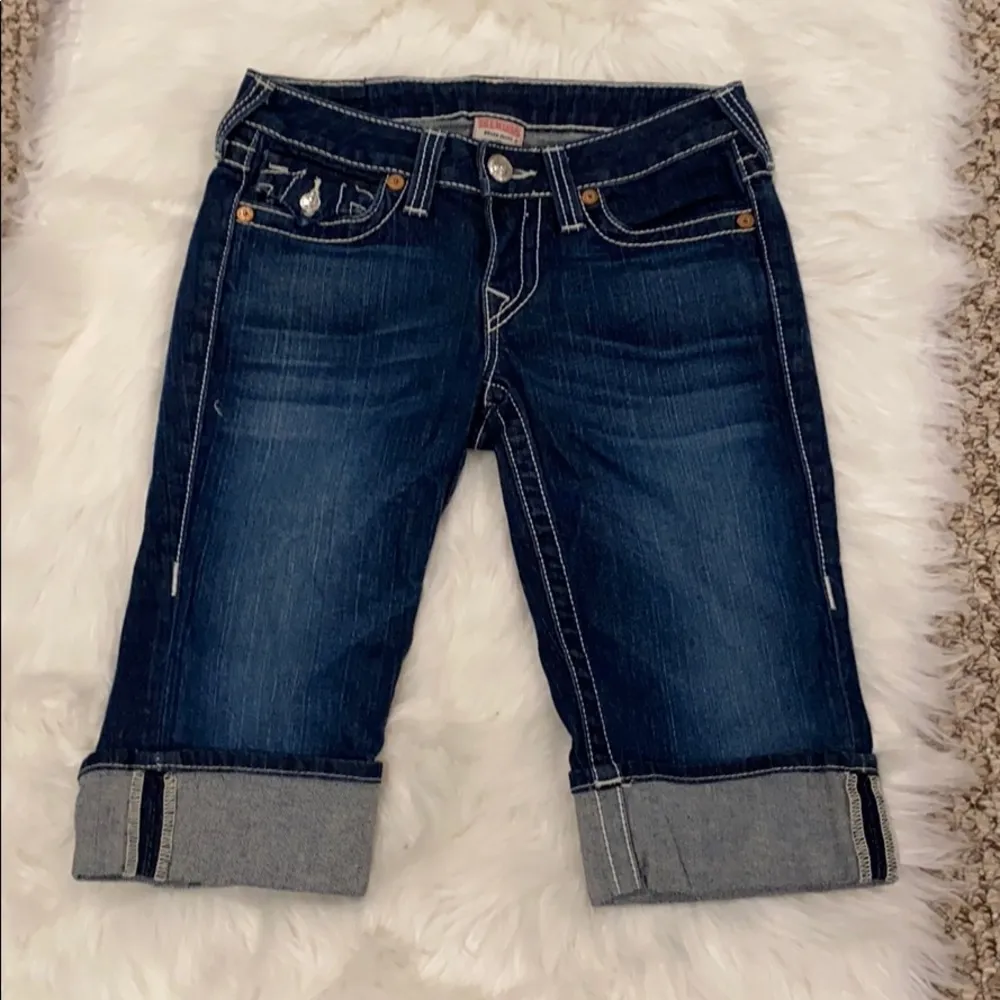 True Religion Sophie Cuffed Bermuda Jean Shorts - Image 34