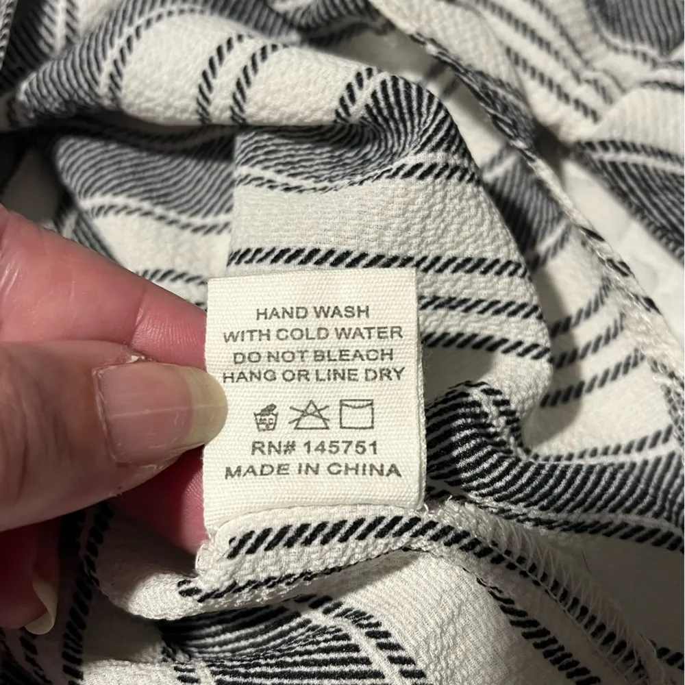 Alter'd State Crop Top Striped Tiered Bell Sleeve Tie Waist Womens Size Small - Image 7