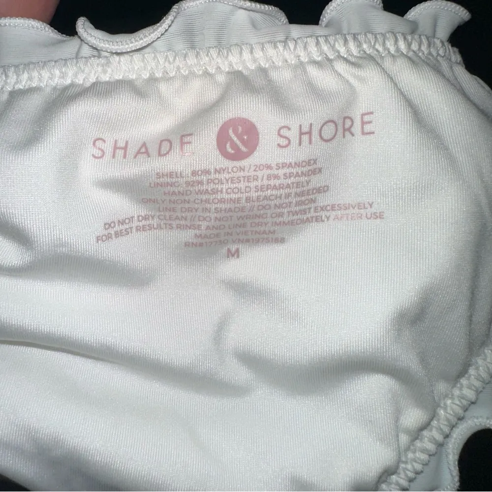 White Ruffled Low Waisted Bikini Bottoms - Image 7