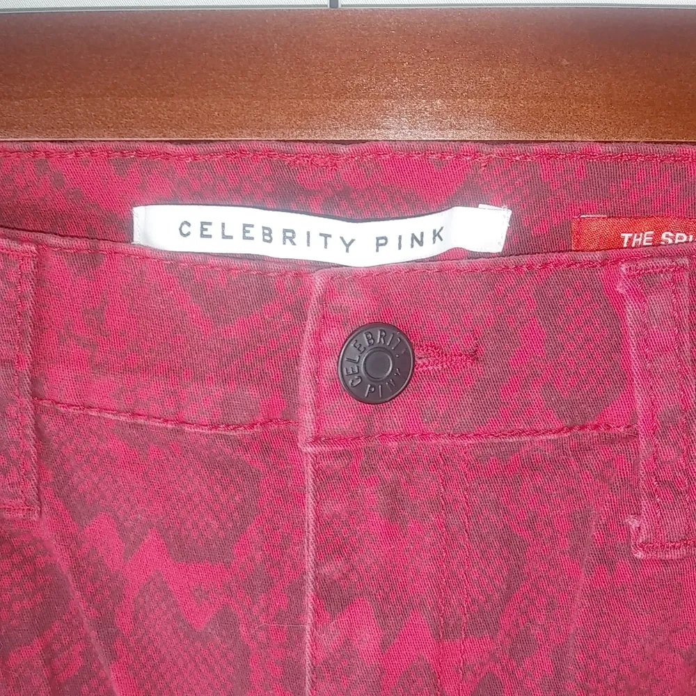 Celebrity Pink The Spice 28 Snake Red Jeggings Pants - Image 9