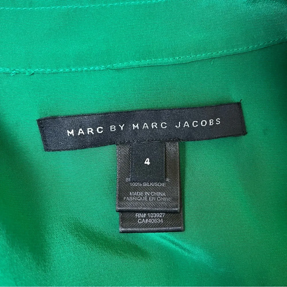 Marc by Marc Jacobs  Stara Silk Romper in Emerald Green - Image 10