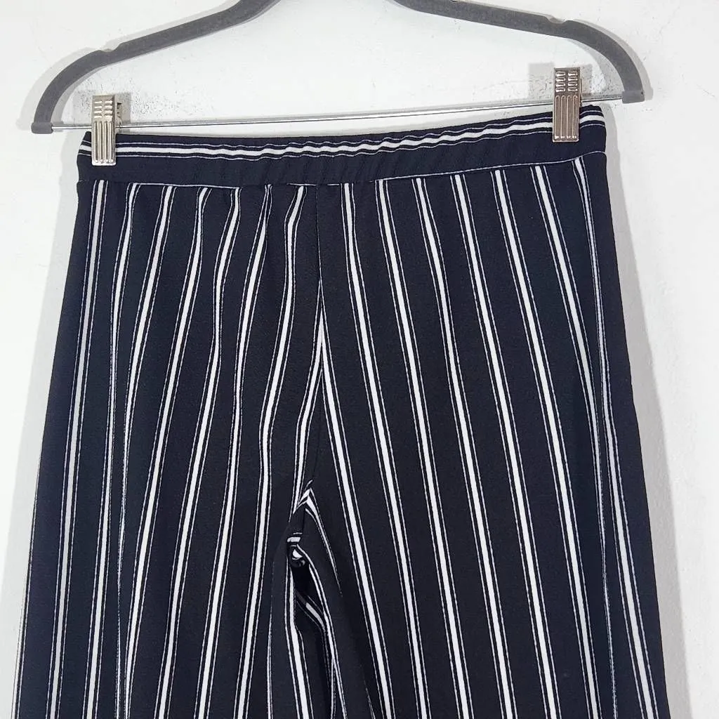 Hot Kiss Black and White Stripe Cropped Wide Leg Pants NWT Size Medium - Image 5