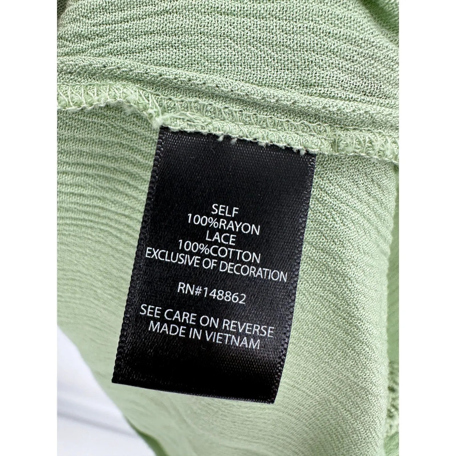 Torrid Womens Green Babydoll Lace Up Top Size 1X Boho Crinkle Gauze Crochet - Image 7