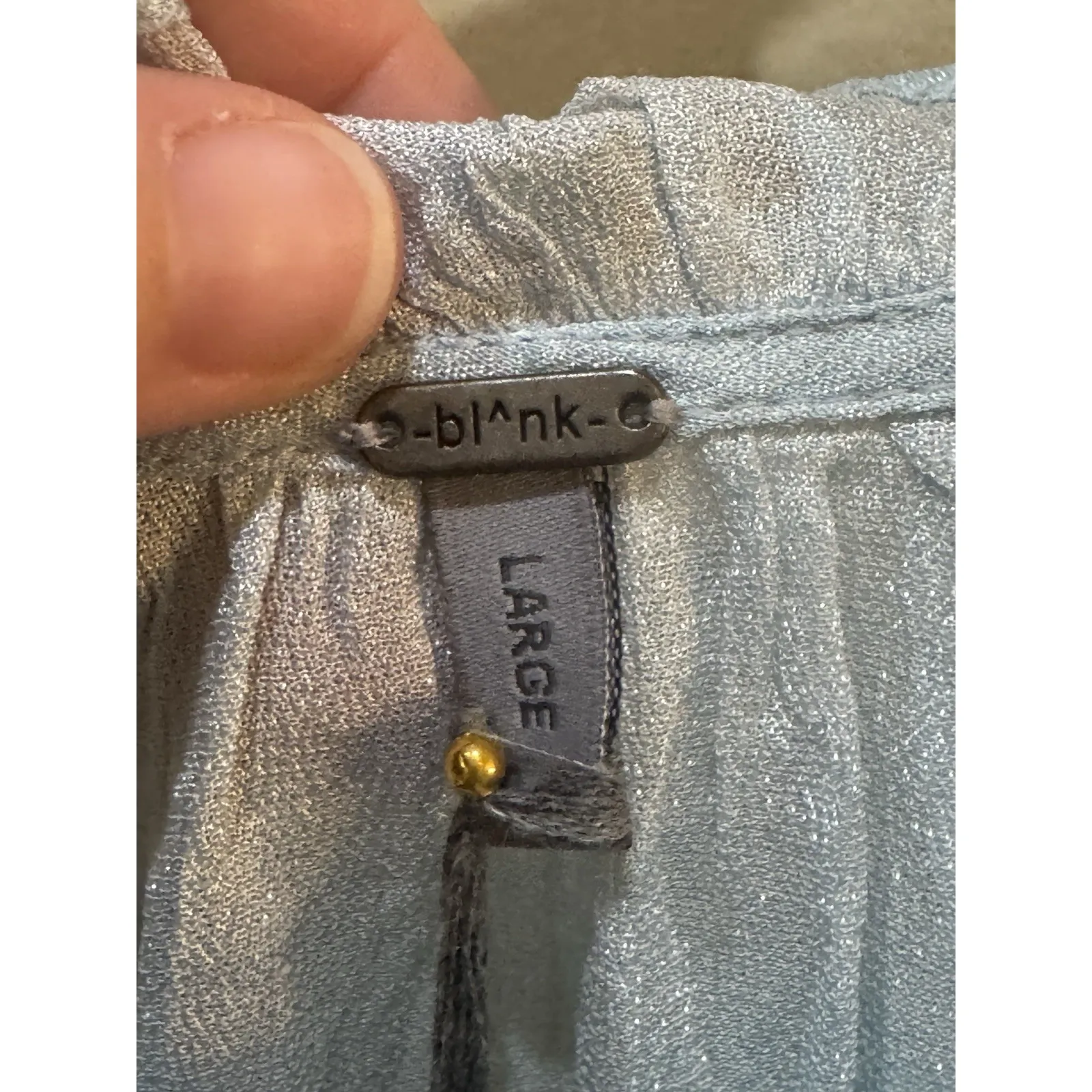 Bl^nk‎ London MAHOGANY TOP Size Large Watercolor Floral Iris Pastel Peasant - Image 7