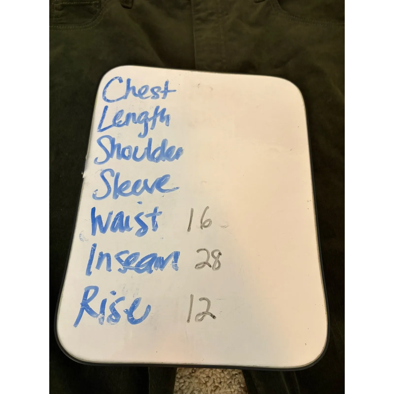 Ann Taylor LOFT Corduroy Pants Womens Size 10 Olive Green Skinny Straight Leg - Image 9