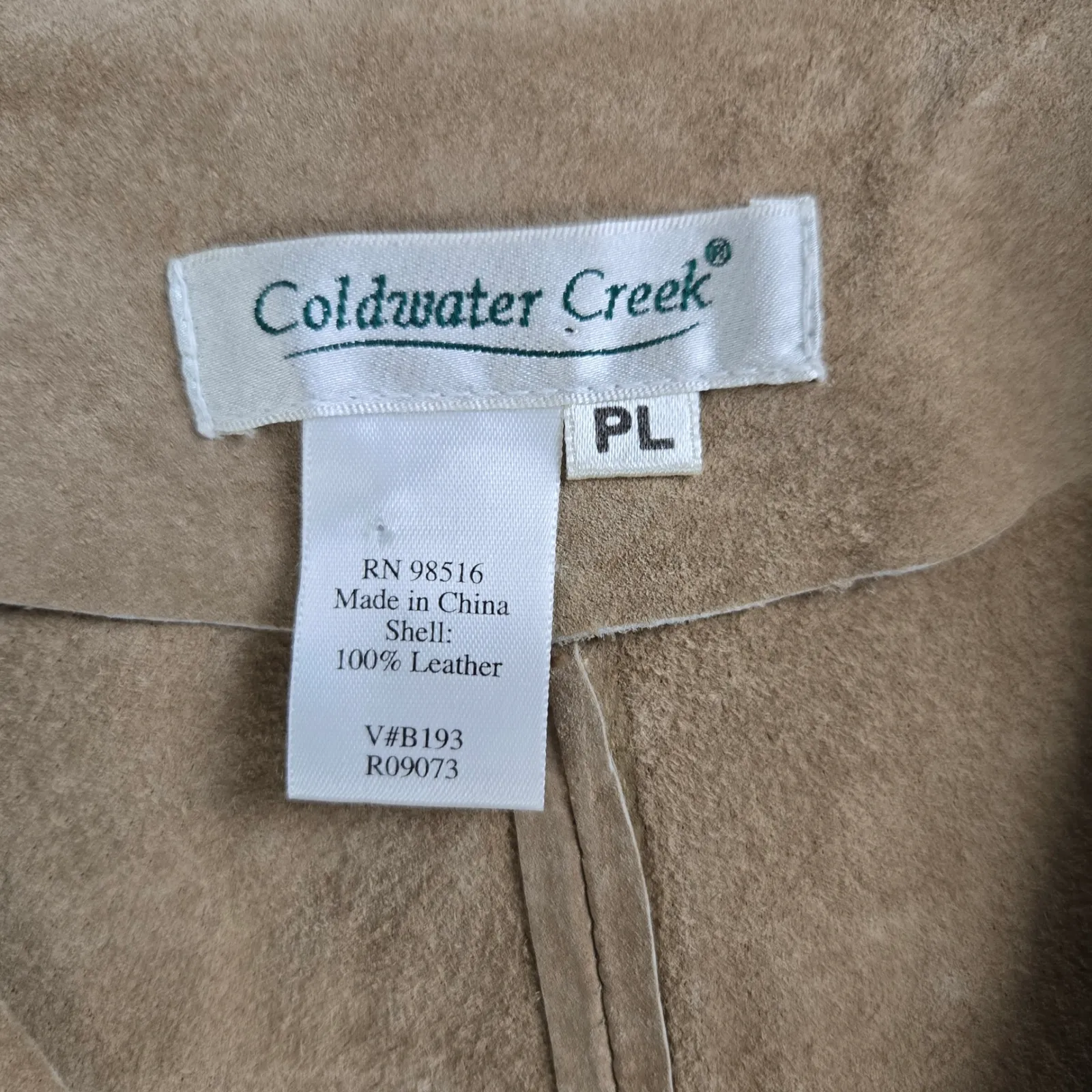 90s Vintage Tan Eyelet Lightweight Western Boho Leather Jacket Size Large Petite - Image 6