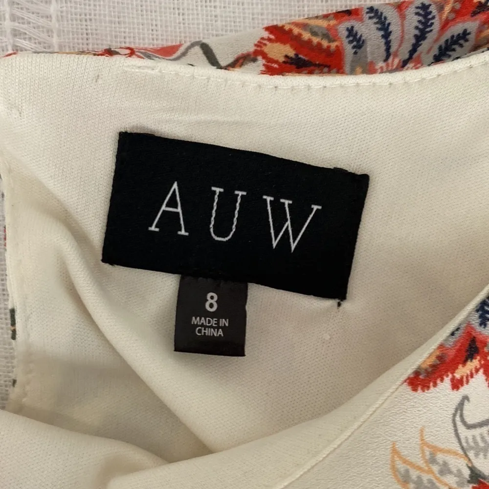 AUW NWT cold shoulder mini shift dress. Red Size 8 - Image 4