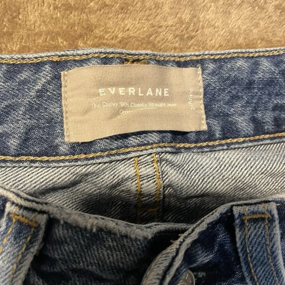 Everlane Jeans Womens Size 24 The Curvy 90's Cheeky Straight Button Fly Pants - Image 2