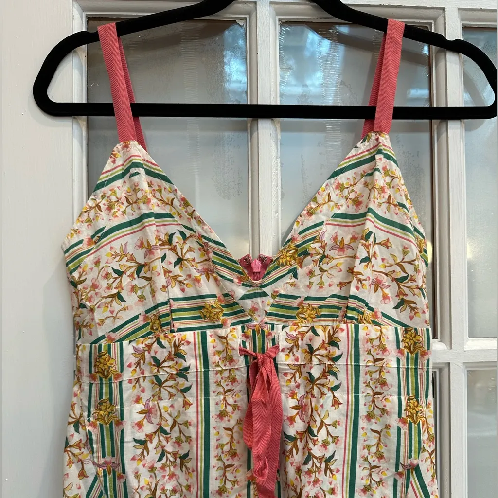 Vintage Diane Von Furstenberg DVF Babydoll Summer Slip Dress Cottage-core Size 2 - Image 2