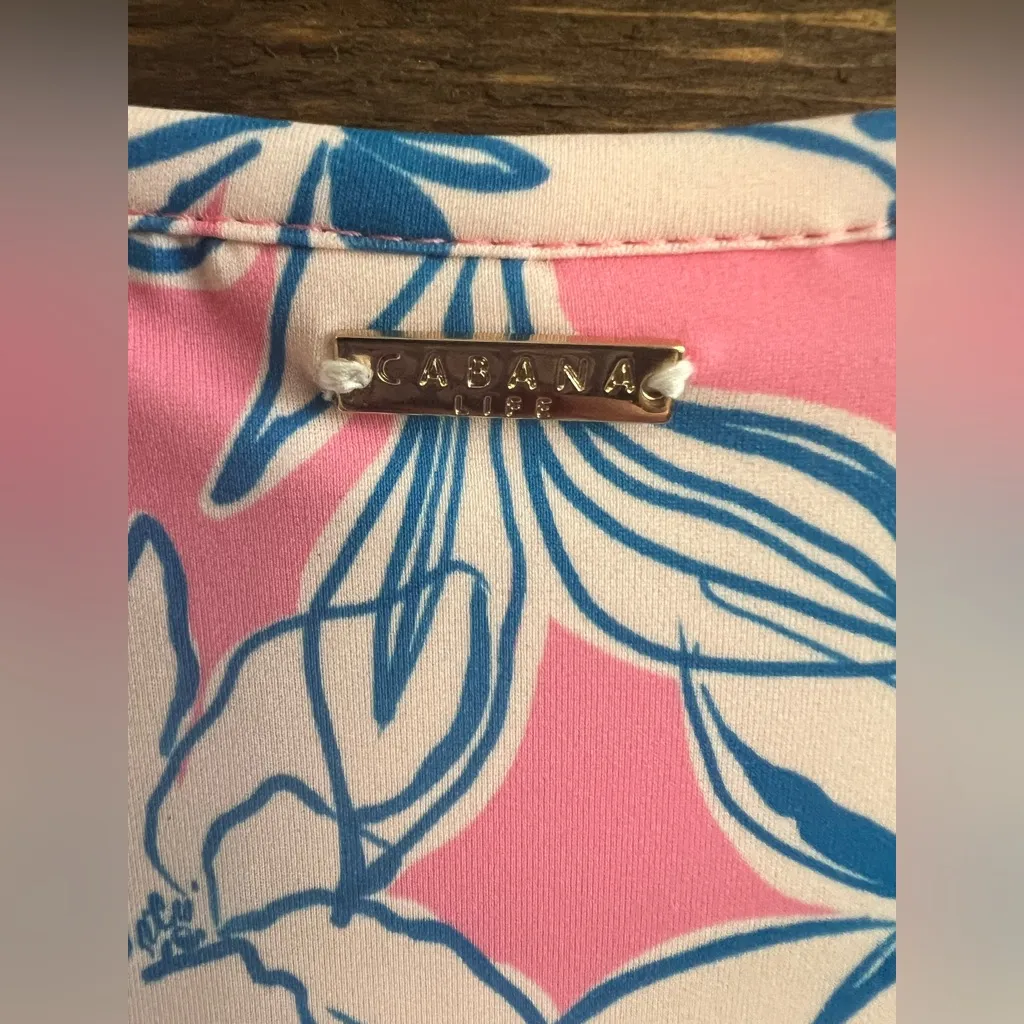 Cabana Life Talbots Tunic  Dress Floral Small UPF 50+ Vacation Resort EUC $129 - Image 5