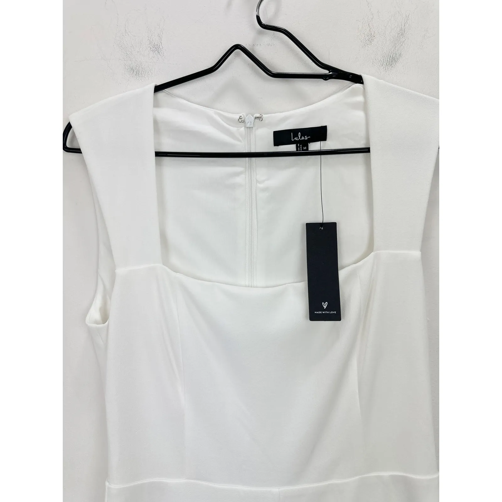 Lulus Enticing Endeavors White Jumpsuit Formal Evening Wedding Bridal Medium NWT - Image 13