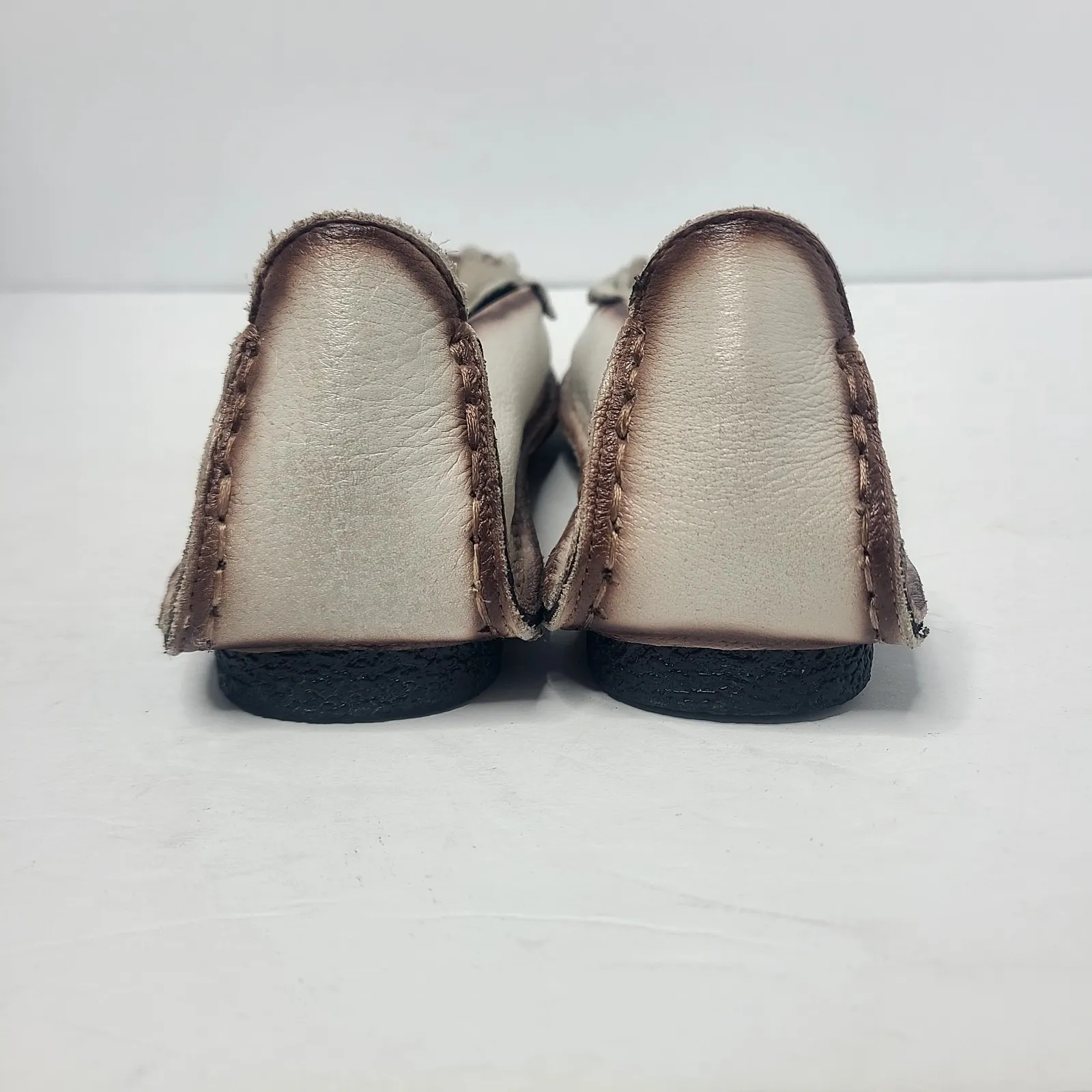 L'ARTISTE Shoes Spring Step‎ DEZI Natural Flats Leather Slip On Flower Bow EU 42 Brown Size 10.5 - Image 6