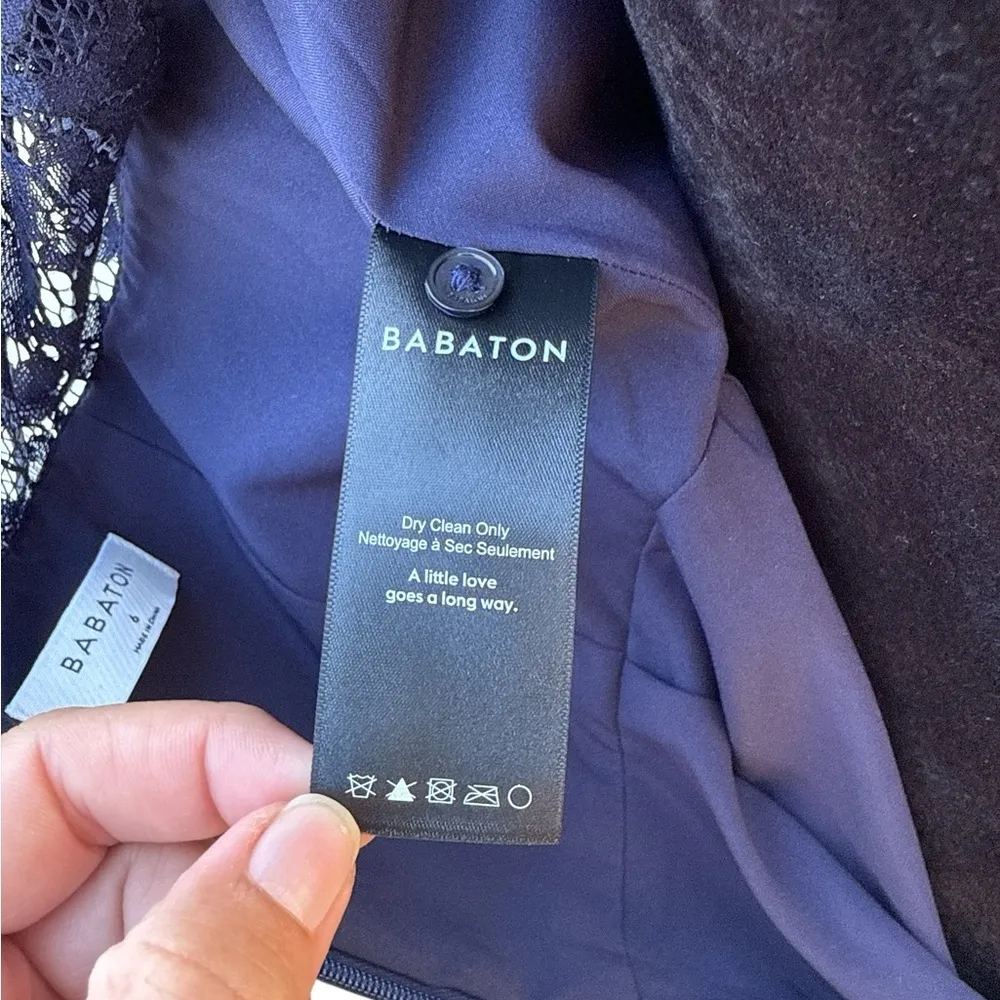 Babaton Masaki Navy Lace Bustier Mini Dress NWT Size 6 (Aritzia Starboard) - Image 9