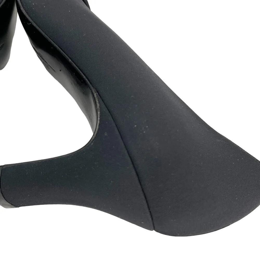 Salvatore Ferragamo Boutique Black Pumps  Fabric 10AA 3" Heels - Image 11