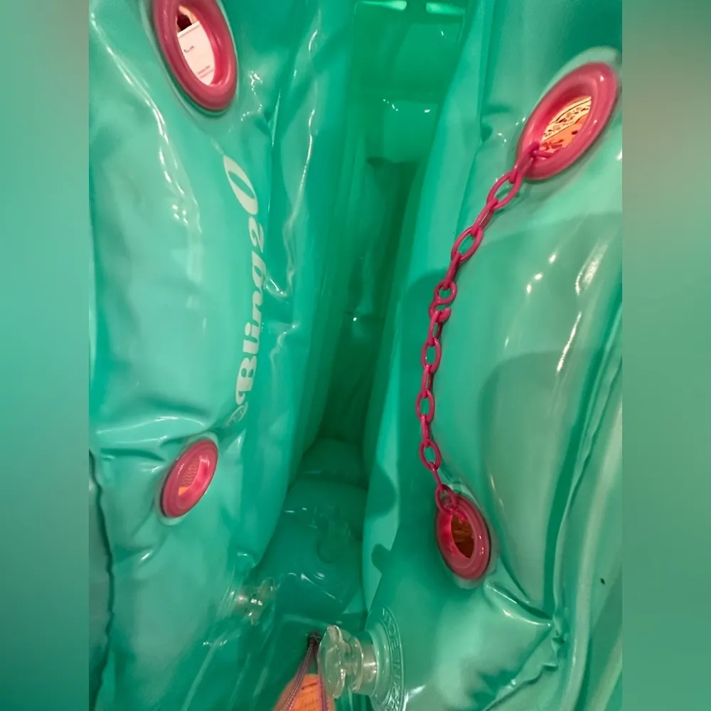 BLING2O retro bag. Charm inflatable beach bag or fun bag teal color Green - Image 8