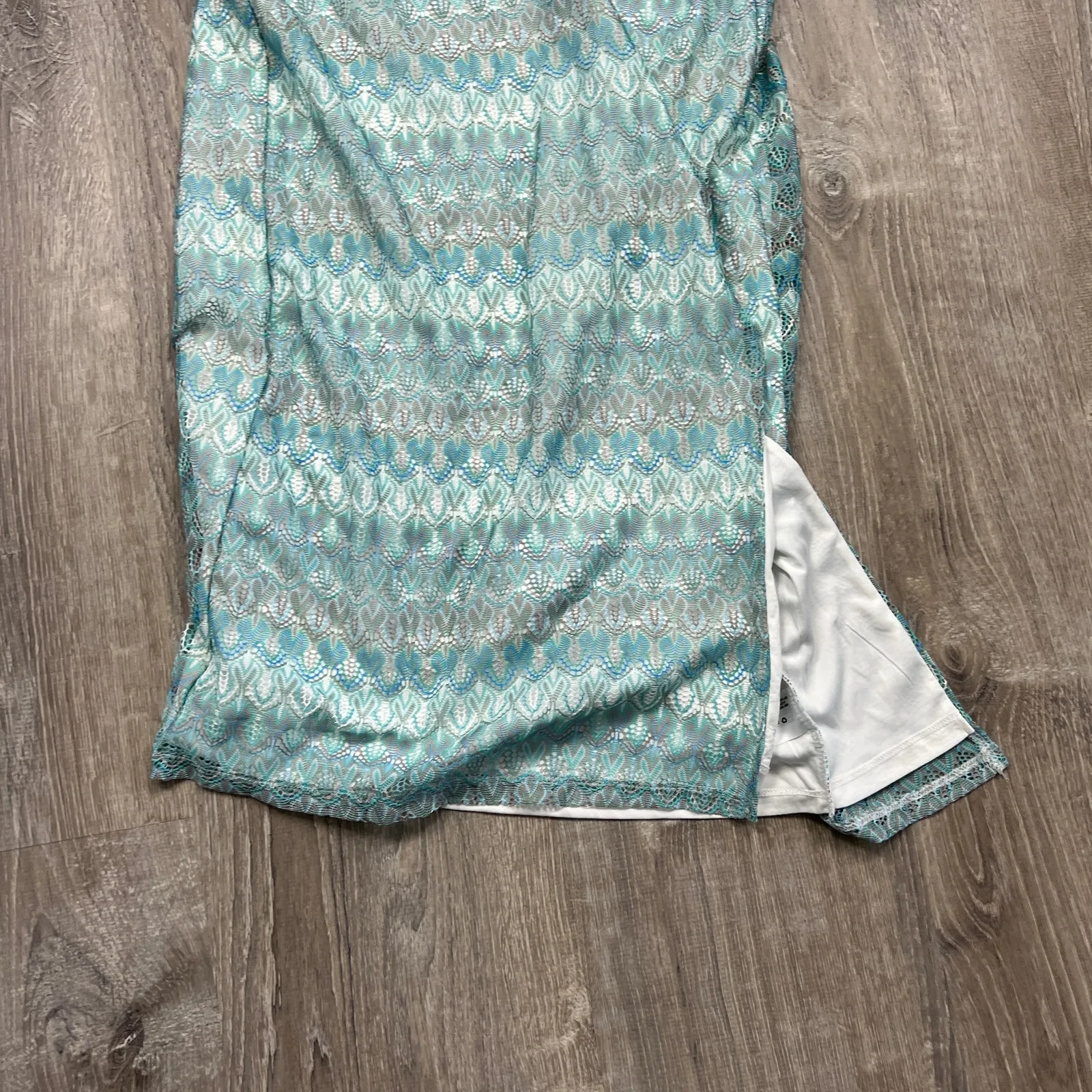 Wild Fable Women's Light Aqua Blue Crochet Slip Dress - Size XL - NWT - Image 4