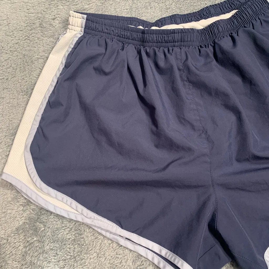 Nike Women's Dark Blue Athletic Shorts - Image 2