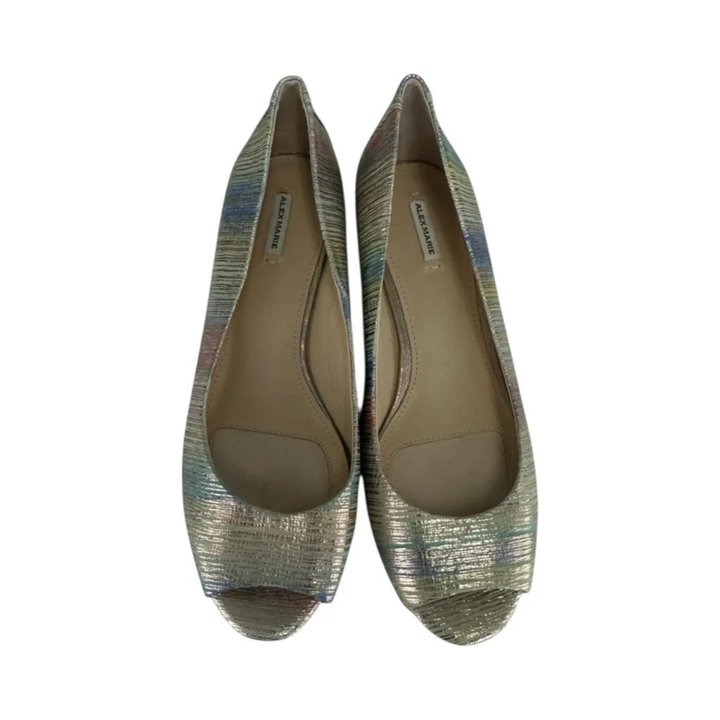 ALEX MARIE NWT Metallic Rainbow Wedges Size 9 - Image 7