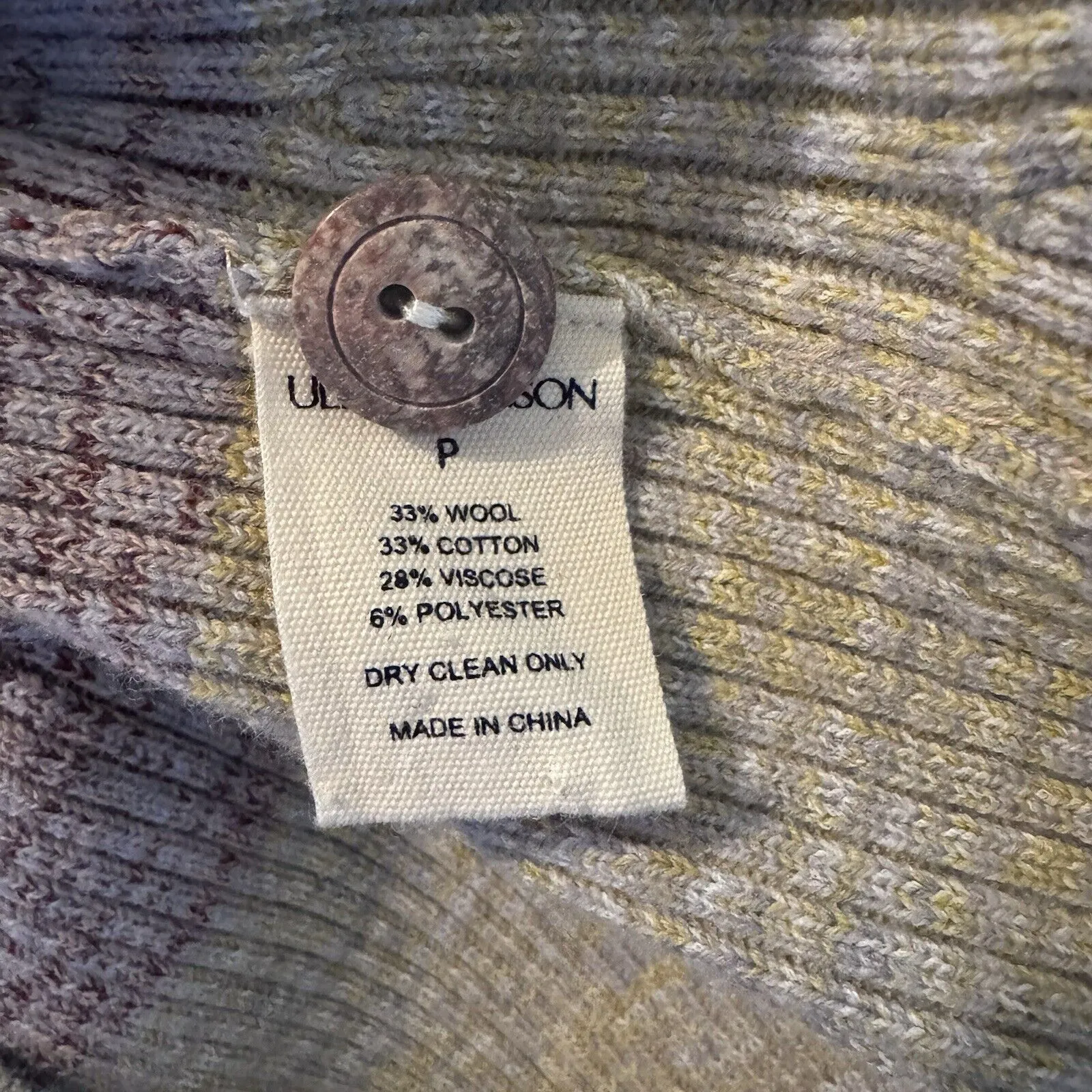 Ulla Johnson Posey Ribbed Knit Cardigan Sweater Pink Contrast Trim XS P - Image 6