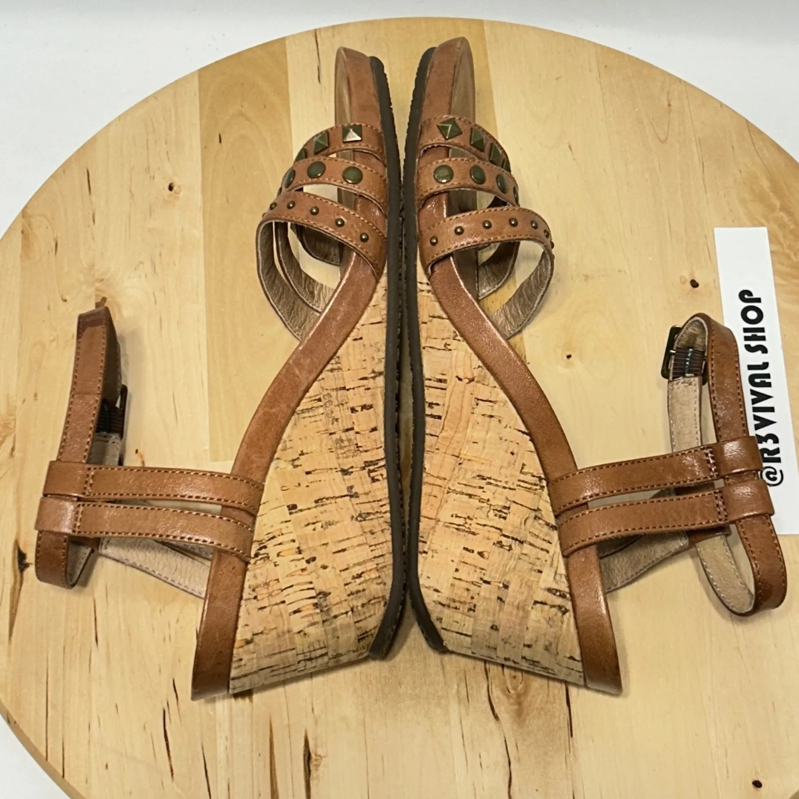 Abeo B.I.O System Womens Brown Open Toe Adjustable Ankle Strap Wedge Sandal - Image 8