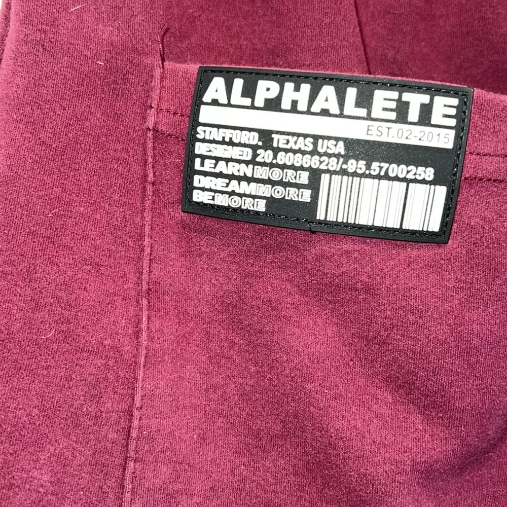 Alphalete  Pants Womens Large Burgundy Red Jogger Athletic Elastic Drawstring - Image 9