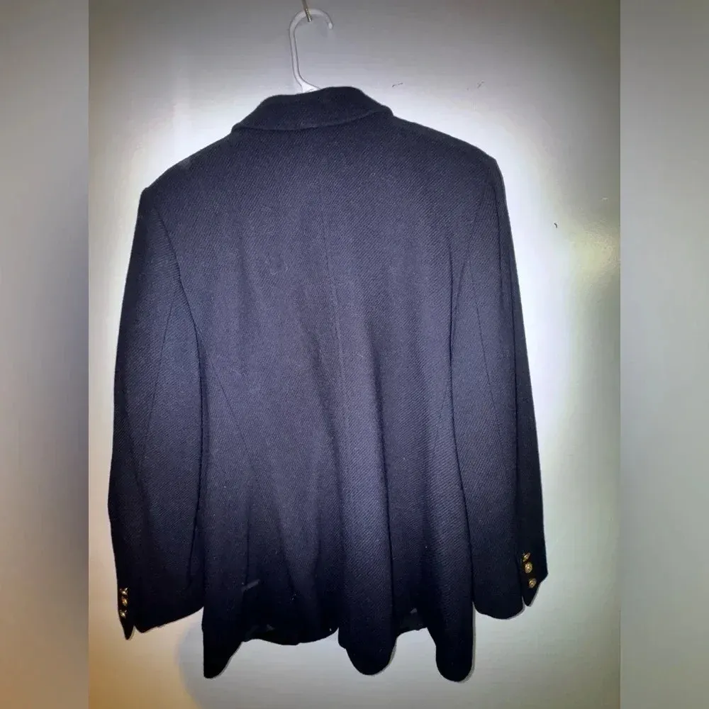 Vintage‎ Liz Claiborne women’s Liz Sport double button Blazer Petite Large Blue - Image 2