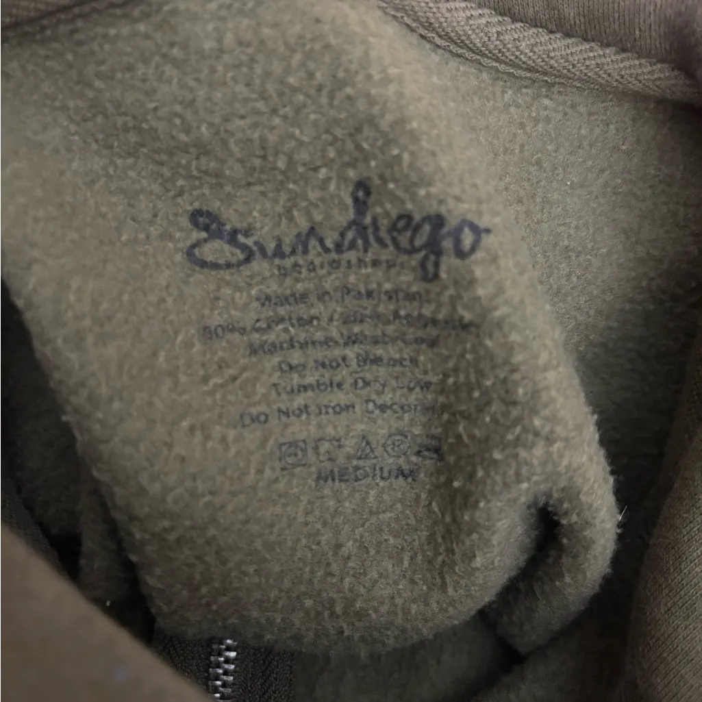 San Diego Olive Green Women's Hoodie Size M - Image 3