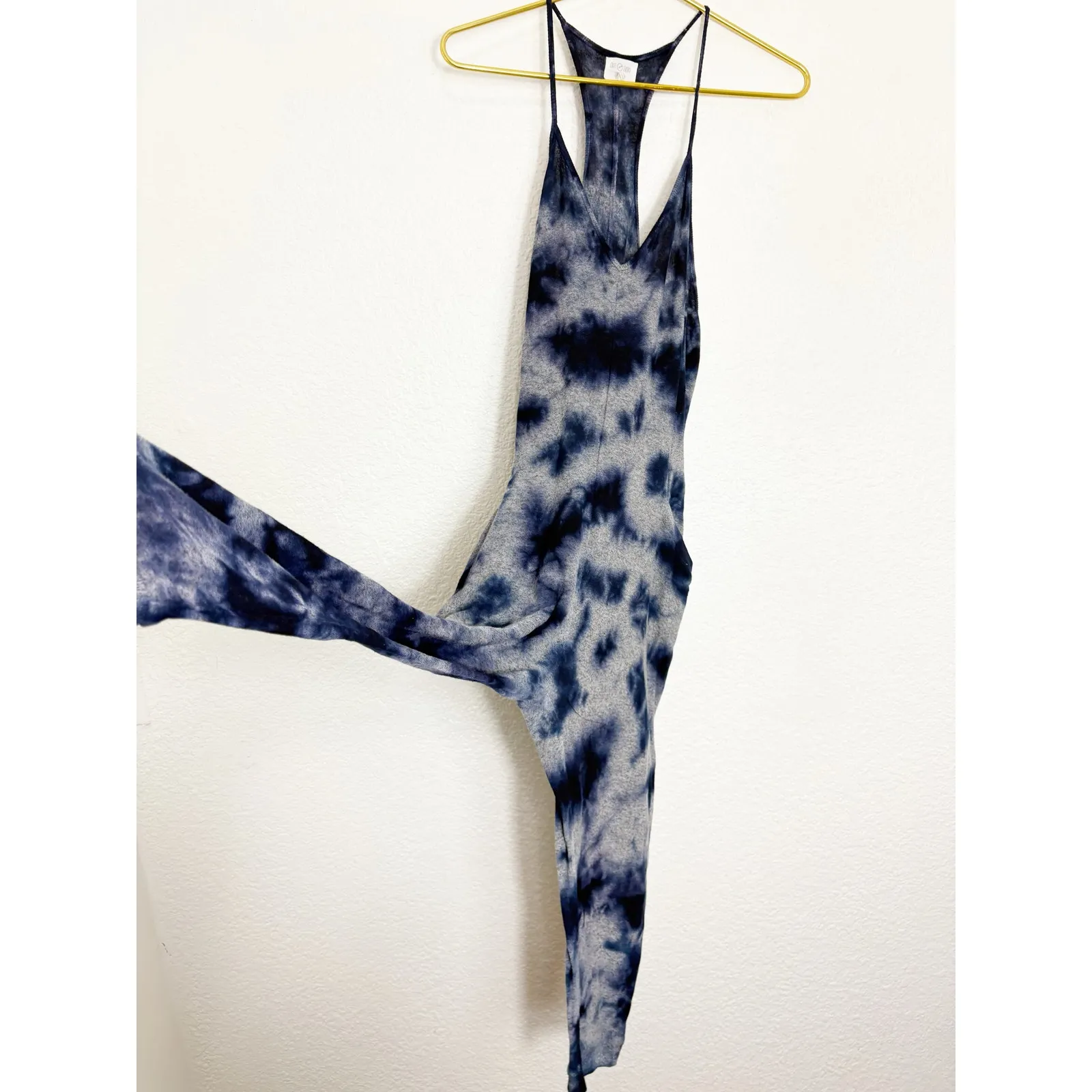 Urban Outfitters Out From Under Tie Dye Overalls Size XS Blue Hippie Loungewear - Image 10