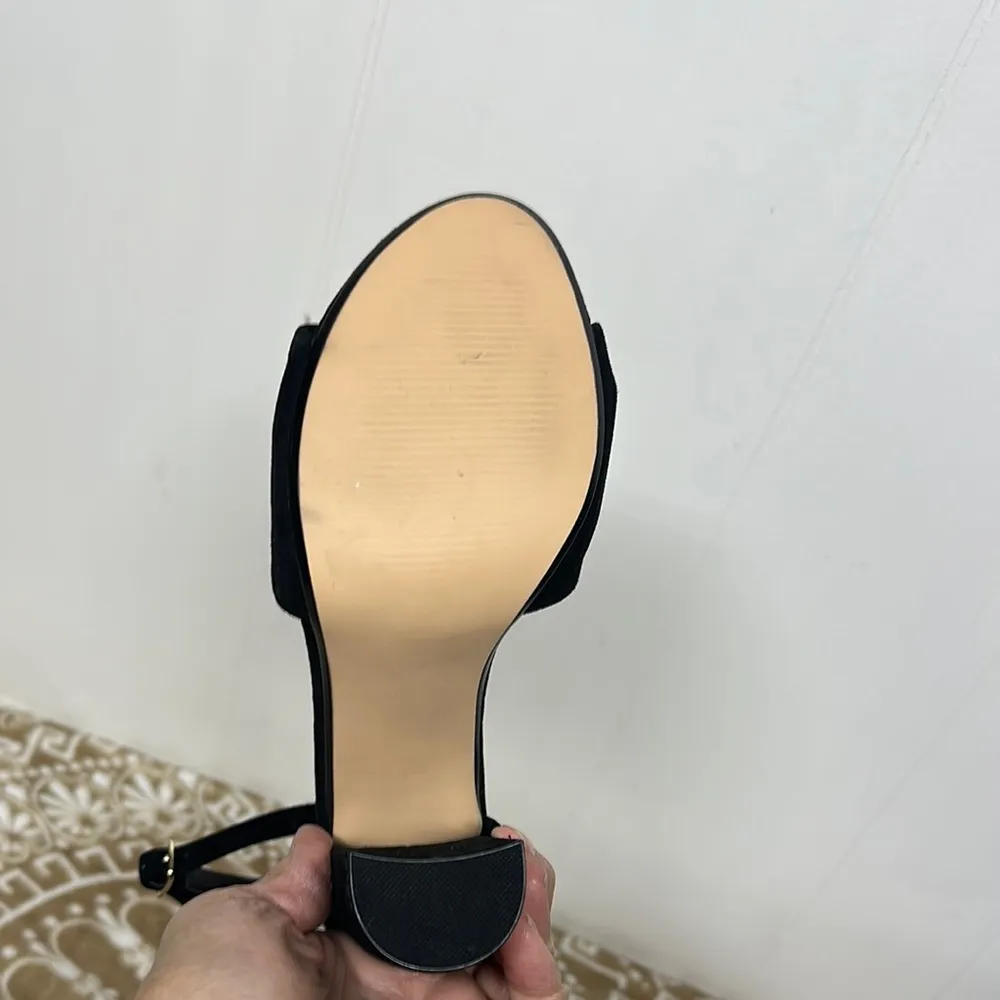 Steve Madden Black Leather Heels with Chunky Block Heel - Image 5