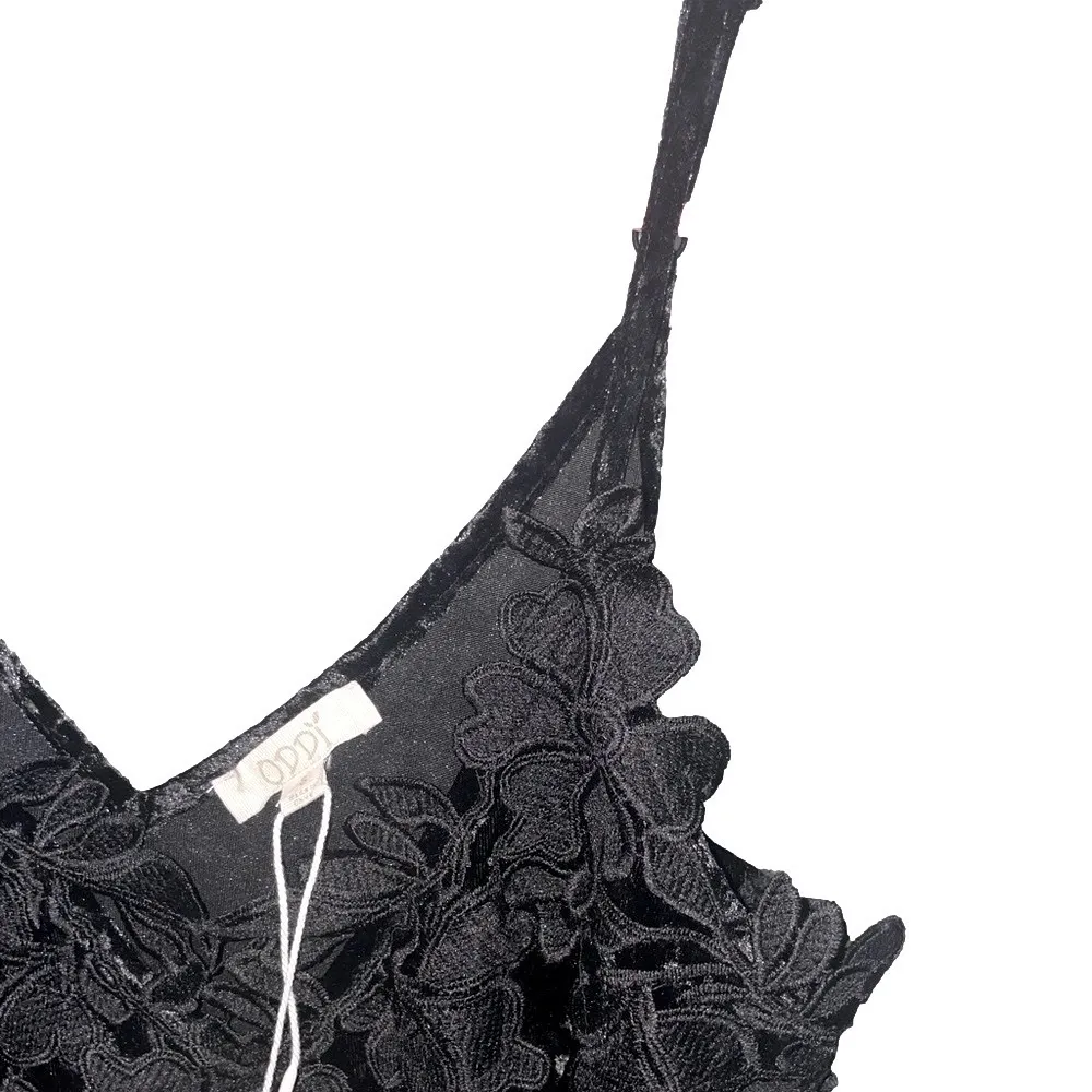Oddi Cami Top Womens Small Velvet LaceTank Crochet Fairy Grunge Whimsigoth boho - Image 3