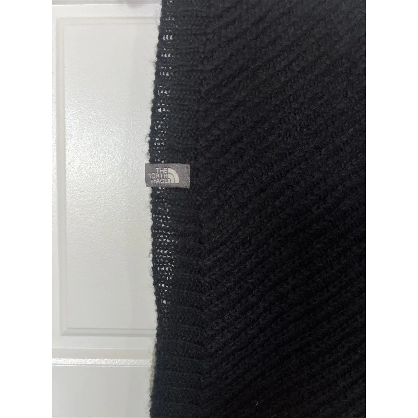 The North face Black & Gray Color Block Knit Infinity Scarf - Image 2