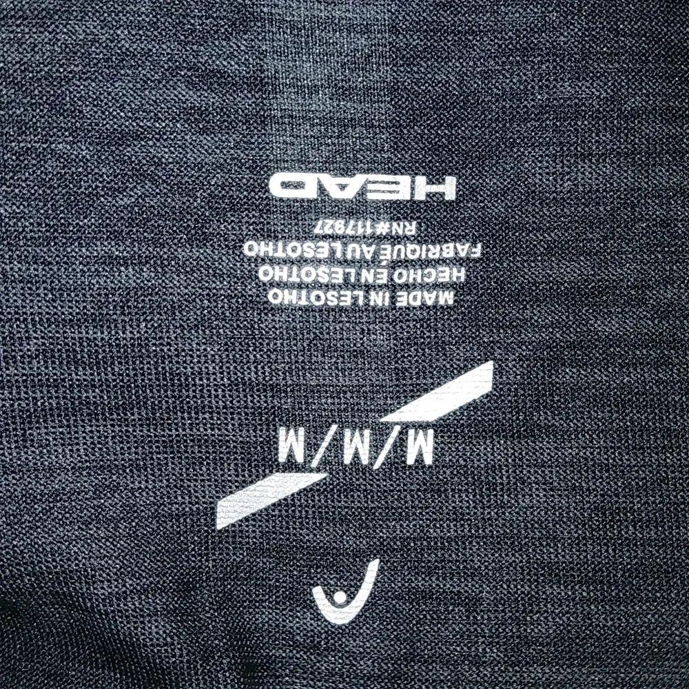 HEAD M Dark Gray Reflective Athletic Top - Image 6