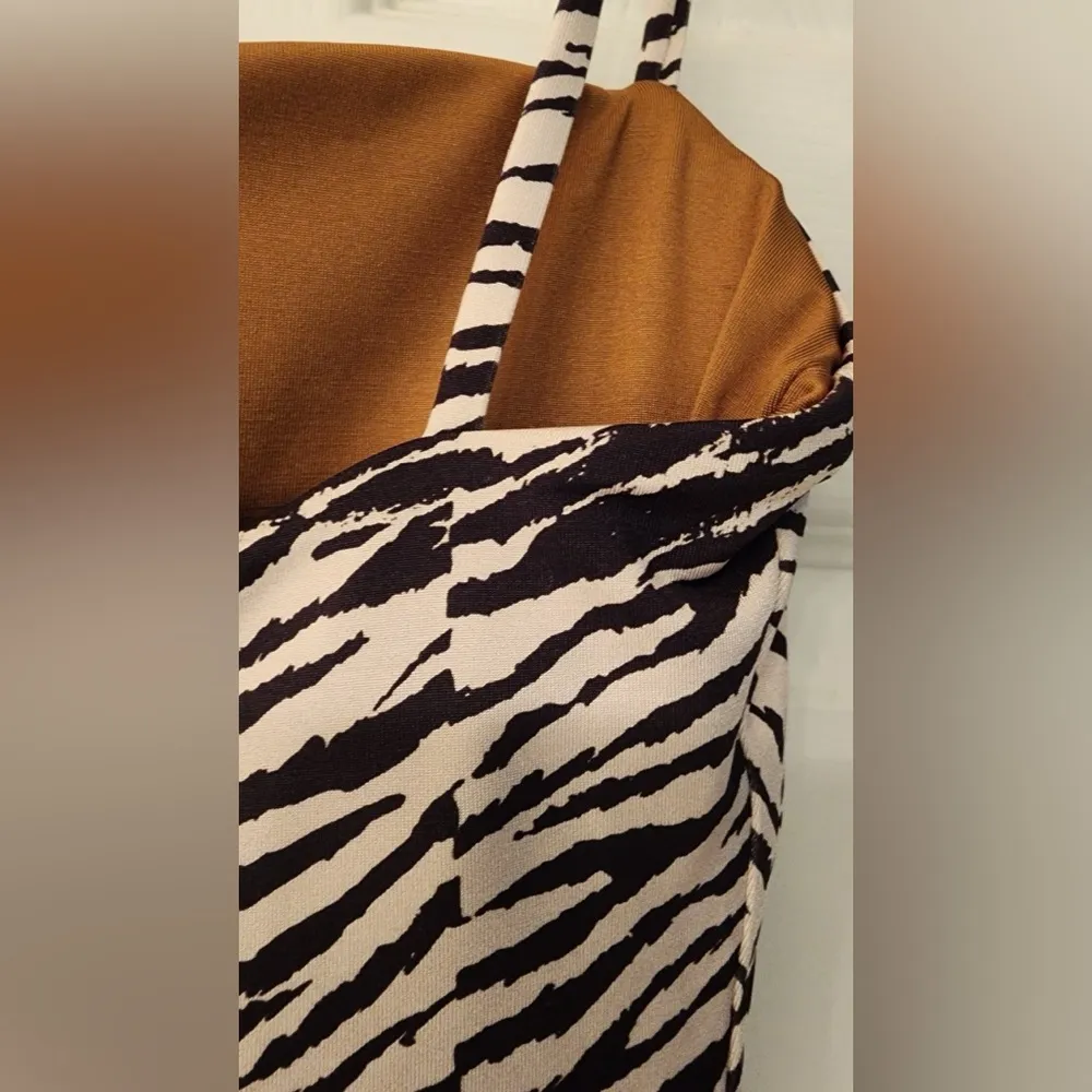 Wet Swimwear Seychelles Grecia Zebra Print Tan & Black One Piece Size Medium - Image 11