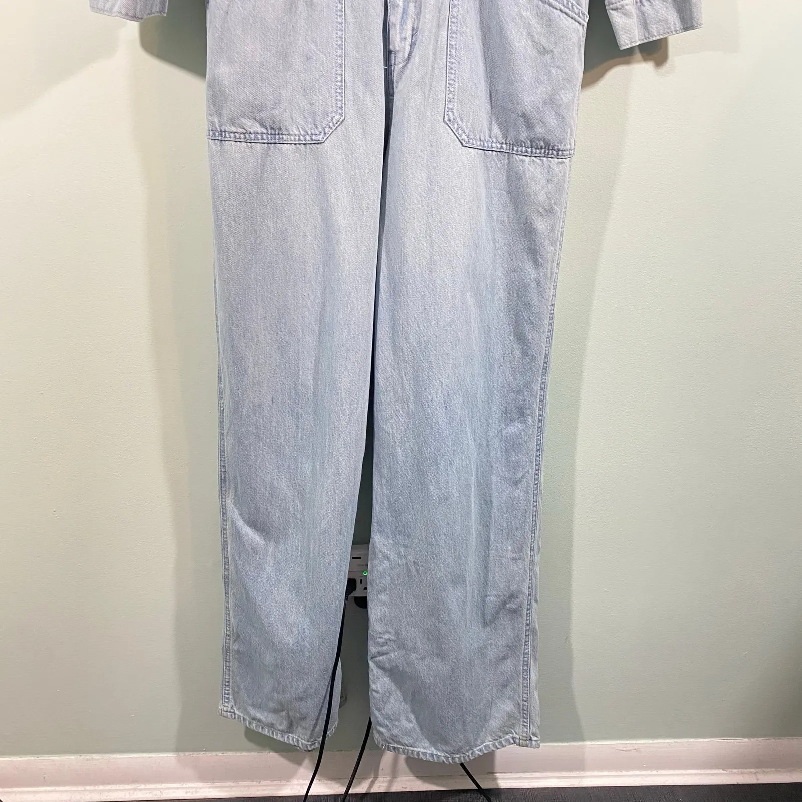 Universal Thread Women Light Blue Denim Baggy Straight Leg Jumpsuit Size 16 NWT - Image 6